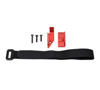 QUPA AM STORE Aluminium Battery Holder Mount with Adjustable Cell Straps for Tra-xxas 1/16 Mini Slash 4x4 4WD Rally RC Car Upgrade Parts (Red)