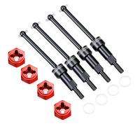QUPA AM STORE Front Rear Drive Shafts Set for Arrma 1/14 1/16 Mojave Grom (Red)