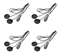 Qupdjxukis 4pcs 21-INCHES Wire Length 1/4 Inch Output Jack 2 in 1 Piezo Pickup Disc Transducer for Guitar Violin (with Cover)