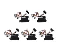 Qupdjxukis 5X 2 Band Active Bass Guitar EQ Equalizer Preamp Circuit Pickup Black