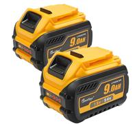 QUPERR 2-Pack 9.0Ah 18V/54V Lithium-ion Replacement for DeWalt Battery - 9000mAh High Capacity, Compatible with DeWalt Power Tools DCB609, DCB606, DCB547, DCB548，DCB184，DCB182，DCB203