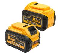 QUPERR 2Pack 9000mAh 18V/54V Lithium-ion battery Replacement for DeWalt Battery,High Capacity Compatible with DeWalt DCB609, DCB606, DCB547, DCB548，DCB184，DCB182，DCB203 Power Tools