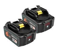 QUPERR 2PCS 6.0Ah Replacement for Makita 18V Battery with LED Display