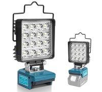 QUPERR Cordless LED Work Light Compatible with Makita 18V Battery, 5800LM 48W Adjustable Site Light with USB & Type-C Fast Charging for Garage, Camping & Outdoor Use (Without Battery)