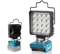 QUPERR LED Work Light for Makita 18V Battery 5800LM 48W Site Lamp | Adjustable lighting with USB and Type-C Fast Charging for Garage, Camping & Outdoor Use (Without Battery)
