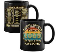 QUPT 16th Birthday Gifts for Girls Boys, 16th Birthday Gifts for Him, 2009 Birthday Gifts for Girls Boys, 16 Years Old Gifts, 2009 Birthday Gifts for Her Him, 16th Birthday Presents Coffee Mug