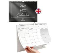 Qupuce Wall Calendar 2026 2027 UK A4 Sep. 2026 - Dec. 2027 (16 Months) | Minimalist 2027 Calendar Planner, Monthly Wall Planner with Holidays, for Family Academic Year/Work Organisation & Scheduling