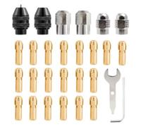QUR 28-Piece Drill Chuck Chuck Kit Electric Grinder 4486 Drill Keyless Drill Chuck Handle Rotary Tool Replacement Spare Parts Accessories