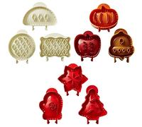 QUR 9 Pack Mini Hand Pie Pocket Pie Press Set, Classic One Press Hand Pie Molds, Dough Presser Pocket Pie Mold for Christmas