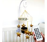 Qur’an Cube Baby Cot Mobile - Islamic Kaaba Quran and Nasheeds - Full Quran (114 surahs) Recited - Remote Control - Rechargeable Baby Cot- Gift for Newborn, White