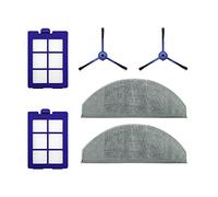 QUR Replacement Parts for By, Robovac X8 Hybrid Vacuum Cleaner(2 Side Brush + 2 Filters + 2 Mop Cloth)