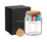 Quran Hope Jar | Read Me When Emotional Support Glass Jar | 90 Inspirational Verses & Prayers for Daily Spiritual Upliftment | Quran Verse for Christmas, Easter, Baptism