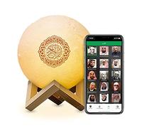 Qur'an Moon Lights 7 Colors Night Light,Smart APP Control Bluetooth Speaker with Bluetooth Remote & Mobile App, Portable Quran, Multi Language