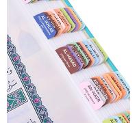 Quran Tabs, 120 tabs for easy Quran reading; 114 tabs for each Surah and 6 blank tabs for marking important pages, read more and better (Multiple)