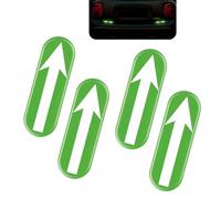 Qurbuns 4 PCS Luminous Arrow Stickers, Novice Driving Positioning Aid Sticker, Marking Points Inside The Car, Position Marker Decal, Night Safety Body Rearview Reflective Arrow for New Driver (Green)