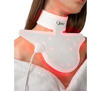 Qure LED Neck & Décolletage Mask, Light Therapy Device for Neck & Chest Skin Care - Red, Blue, Amber & Infrared Wavelengths for Home Use, Upgraded Version