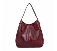 Qurlon Womens PU Leather Tote Bag Large Capacity Retro Handbags Waterproof Shoulder Bags Party for Travel Work Shopping (Wine Red)
