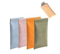 QUROXO Pouchic - Personalized Snap Closure Leather Organizer Pouch, 4pcs Jolly Wish Snap Pouch, Pocket Cosmetic Bag Squeeze Top Lambskin Pocket Makeup pouch, E, Casual