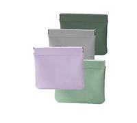 QUROXO Pouchic - Personalized Snap Closure Leather Organizer Pouch, 4pcs Jolly Wish Snap Pouch, Pocket Cosmetic Bag Squeeze Top Lambskin Pocket Makeup pouch, C, Casual