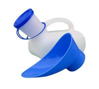 Qurygin 1000ml Portable Urinal, PE Urine Container With Funnel Lid, Urine Bottles Male Spill Proof, Large Capacity Camping Portable Toilet Women Men Urinal For Outdoor Use Walking Road Trip Fishing