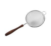 Qurygin 23.2×10cm Stainless Steel Fine Strainer, Pasta Strainer Basket, Fine Mesh Pasta Strainers Basket, Metal Fi-ne Mesh Sieve, Me-sh Kitchen Colander, Fi-ne Me-sh Strainers Set with Wood Handle