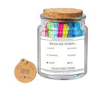 Qurygin 6.5x9cm Quran Scripture Jar, Quran Blessings Jar, Read Me When, Verse, Creative Scripture Prayer Hope, Read Me When Glass For Celebration