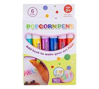 Qurygin 6 Magic Fluffy Pen - Bubble Po-pcorn Drawing Pens Sa-fe Pen, Magic Colourful Pens Greeting Birthday, P-uffy Embellish Decorate Graffiti Stationery For Scrapbooks, Art Projects
