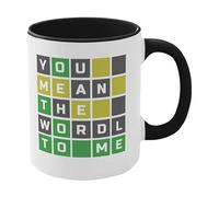 Qurygin 8×9.5×11.5CM 11oz Wordle Inspired Ceramic Coffee Mug - Funny Word Mug, Ceramic Funny Word Coffee Mug, Wordle Word Game Mug, Creative Space Gi-ft Mug, Microwavable Dishwasher Safe Mug