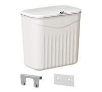 Qurygin 9L 26x23.5x16cm Wall Mounted Trash Can, Hanging Kitchen Bin Over The Cabinet Door, Odorless Bin With Lid, Space-Saving Trash Can For Small Kitchen, RV, Dormitory, Home, Bathroom