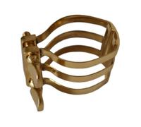 Qurygin Alto Saxophone Ligature Fastener,Gold Double Screw Alto Sax Mouthpiece Ligature | Saxophone Clip Accessories Stable Multi-Functional for Saxophonists for Performing, Practicing