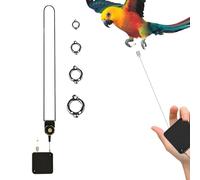 Qurygin Bird Foot Chain,Stainless Steel Auto-Retractable Parrot Flying Rope - Adjustable Bird Ankle Supplies for Lovebird Conures Macaws Cockatiels Parakeet Finches