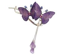 Qurygin Butterflies Hair Claw,Hair Accessories Clip For Women | Rhinestone Tassel Hair Chain, Chic Hair Accessories, Nonslip Grip, Embellished With Rhinestones For Daily Use
