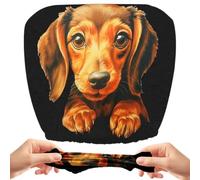 Qurygin Car Seat Headrest Cover, Cute Dog Automobile Head Rest Protector, Decorative Automotive Interior Decor for Men Women Drivers SUV RV Truck Sedan Travel Commuting Long Driving