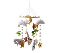 Qurygin Crib Mobile for Boys,Felt Animal Interactive Sensory Decor - Musical Mobile Toy with Bell - for Boys Girls Room Daycare Bedroom Bedtime Play Birthday Holiday Celebration