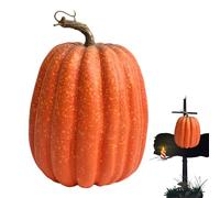 Qurygin Fake Pumpkin, Decorative Large Orange Foam Faux Pumpkins, 7.87inch Vegetable Harvest Decor Indoor Outdoor for Bedroom Kitchen Tables Porch Home Fall Halloween Thanksgiving Holidays