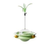 Qurygin Funny Cat Teaser Toy | 4-in-1 Interactive Kitten Treat Dispenser Toy - Slow Food Dispenser Kitten Toys With Ball for Indoor, Outdoor Cats Kitten