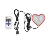 Qurygin Heart Light,Heart-Shaped LED Atmosphere Lamp - Car Interior Decoration Neon Lighting for Dashboard Trunk Window Entryway Night Holiday Date Valentine's Day Home Proposals