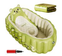 Qurygin Inflatable Tub Baby, Cartoon Portable Bathtub for Baby, Foldable Pool Shower Accessories for Boys Girls Bathing Swimming Bathroom Beach Camping Travel