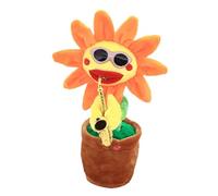 Qurygin Soft Plush Flower Toy - 10.5 x 33 cm Sunflower Dancing Singing Talking Repeating Recording Luminous Saxophone Soft Plush Flower Toy Funny Gift