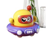 Qurygin Spaceship Toy | Cartoon Space Saucer Pull Back Toy | Change Face Educational Games for Kids Boys Toddler Preschool Birthday Yard Bedroom Floor Playground Patio Backyard