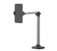 Qurygin Tablet Phone Overhead Stand | Overhead Tripod Phone Mount,360 Degree Rotating Aluminum Desktop Stand for Vlogging, Photography, Online Courses