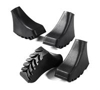 Qurygin Trekking Pole Rubber Tips, 4 Pieces Hiking Poles Rubber Buffer, Replacement Tips, Non-Slip Replacement Caps For Trekking Pole, 4X Walking Hiking Sticks Tip Protectors