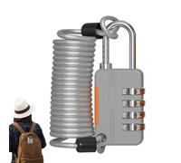 Qurygin Wire Lock Cable | Dial-Type Wire Lock Padlock,Lock, Cable Chain Security Password 4 Digit Lock, Anti-Theft Combination Number Code Safety Accessories