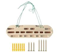 Qurygin Wooden Board - Climbing Hangboard, Climbing Holds, Portable Climbing Board, Fingerboard Rock Climbing Holds, Smooth Pull Up Bar For Building Core Strength, Finger Strength Training