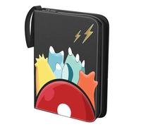 Qurzou Card Binder Holder 4-Pocket 440 Pockets with 55 Removable Sheets Included fits 440 Trading Cards for Card Collector Album Book with Zipper Carrying Case (black)