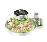 Qurzou Fully Automatic Egg Incubator,16-60 Egg Incubator with Automatic Turning,Digital Temperature Humidity Control for Hatching Chicken Duck Quail Goose Eggs,for Farm Science Home,2 Incubator Trays