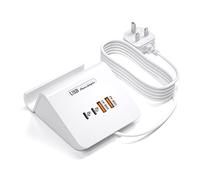 Qurzou USB C Charging Station 45W PD Fast Charger Plug,Multi USB Wall Charger for iPhone,iPad,Samsung,Huawei,AirPods,Pixel, iWatch, Redmi etc (white)