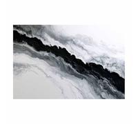 QUSAAOU Abstract Art Abstract Swirling Fluid Marble Canvas Printed Poster Painting Modern Living Room Bedroom Kitchen Home Office Bathroom Dining Room(charcoal)-50x70cm Unframed