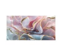QUSAAOU Artwork Abstract Abstract Pink and Blue Fluid with Gold Edges Living Room Neutral Abstract Canvas Modern Office Decor Nordic Paintings For Bedroom Hang For Home(Pink)-30x60cm1 Unframed