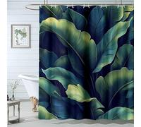 QUSAAOU Bathroom Wet Room Quick-Drying Shower Curtain Vintage Floral Design Shower Curtain Washable for RV with 12 Hooks Bathroom Curtains Decor-200 * 280cm(71"*110")
